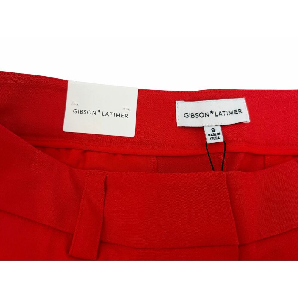 Gibson Latimer‎ Red Linen Shorts Women’s Size 8 NWT Summer Casual - Picture 4 of 6